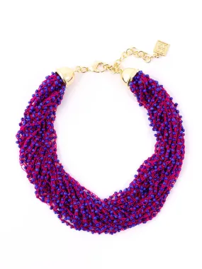 Hand Beaded Wrapped Collar Necklace