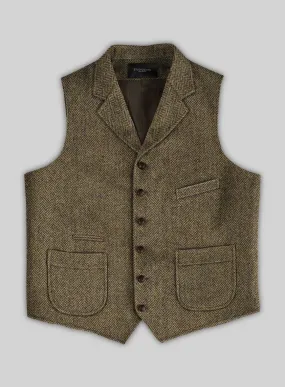 Harris Tweed Hebridean Brown Herringbone Hunting Vest