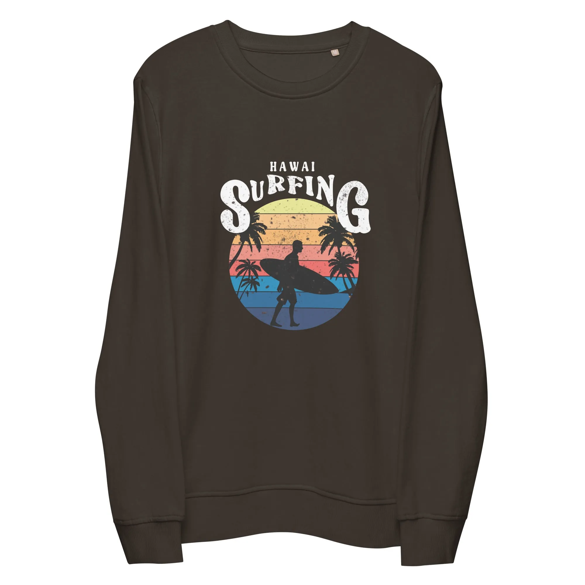 Hawai Surfing Vintage Graphic Women Organic Sweatshirt