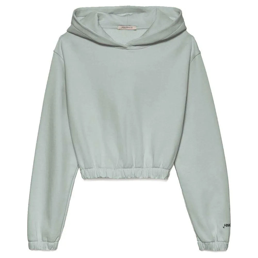 Hinnominate Chic Cropped Hooded Cotton Sweatshirt