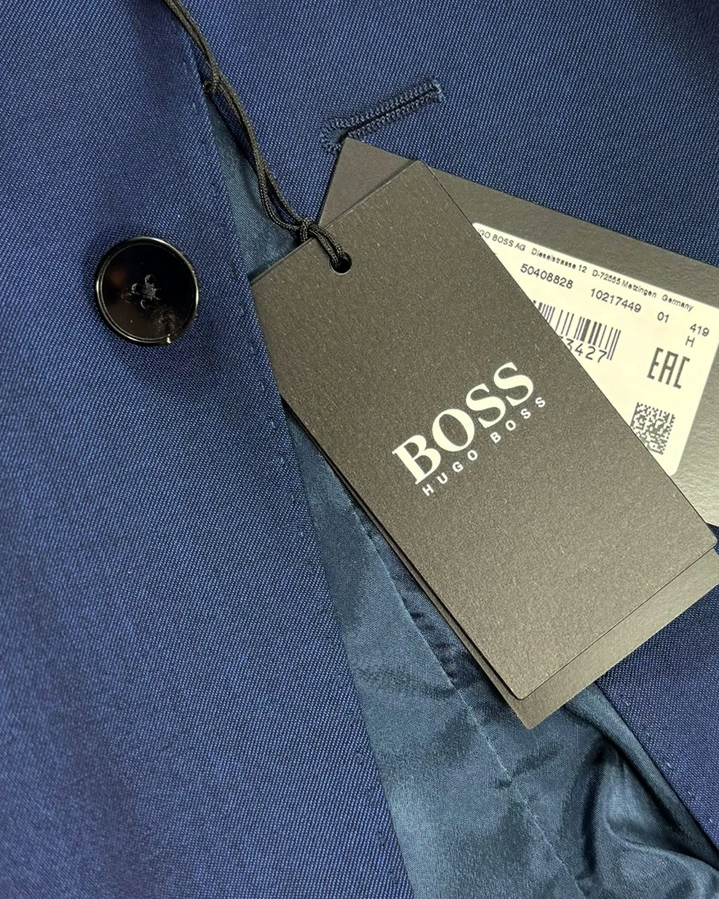 Hugo Boss Sport Coat Dark Blue - Slim Fit Wool Blazer EU 52 / US 42 L