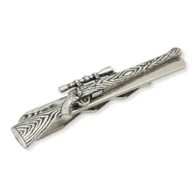 Huntsman Rifle Tie Tac English Pewter