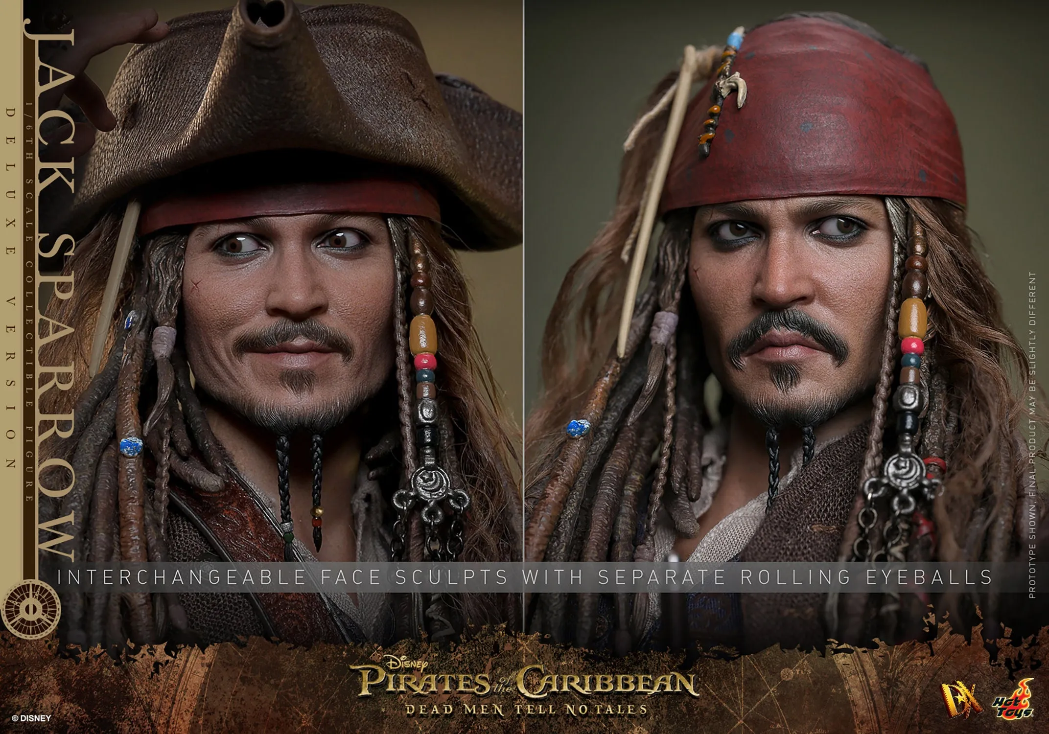 Jack Sparrow (Deluxe Version) 1/6 Scale Figure by Hot Toys