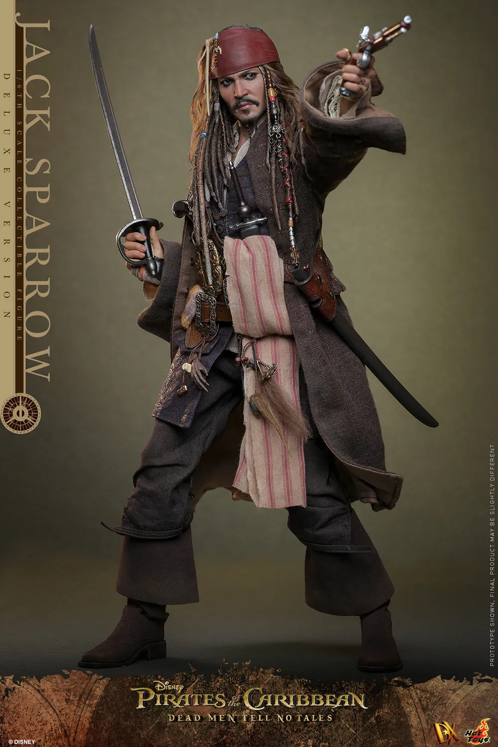 Jack Sparrow (Deluxe Version) 1/6 Scale Figure by Hot Toys