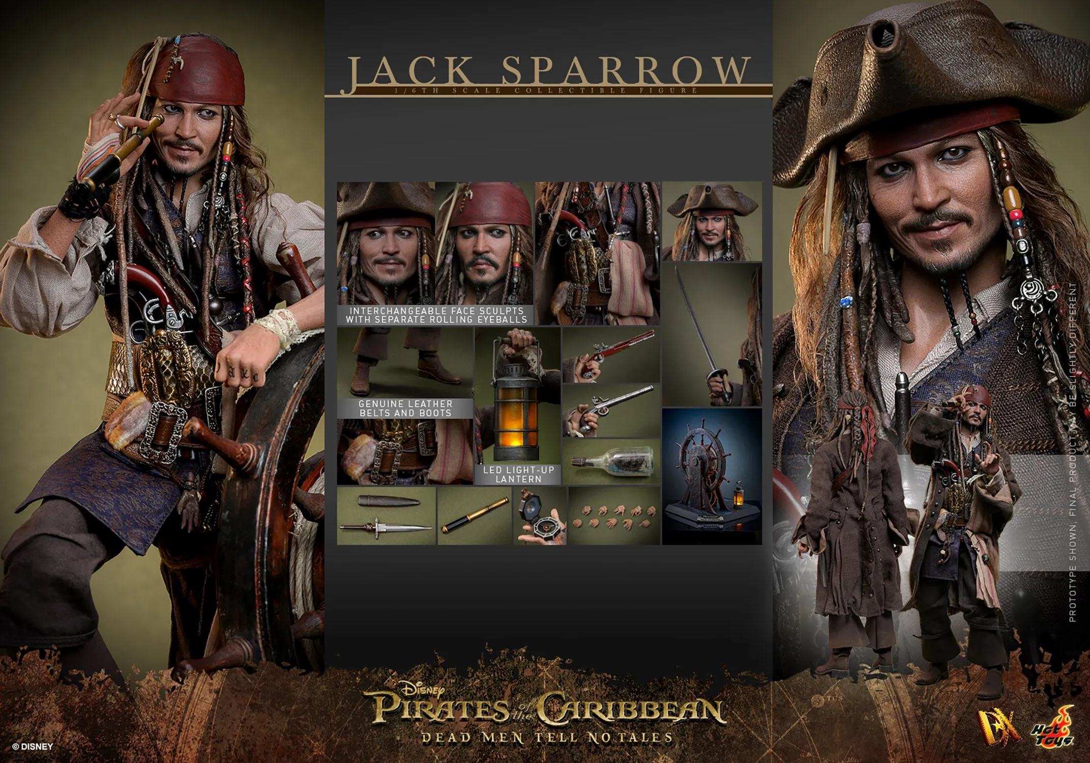 Jack Sparrow Sixth Scale Figure by Hot Toys