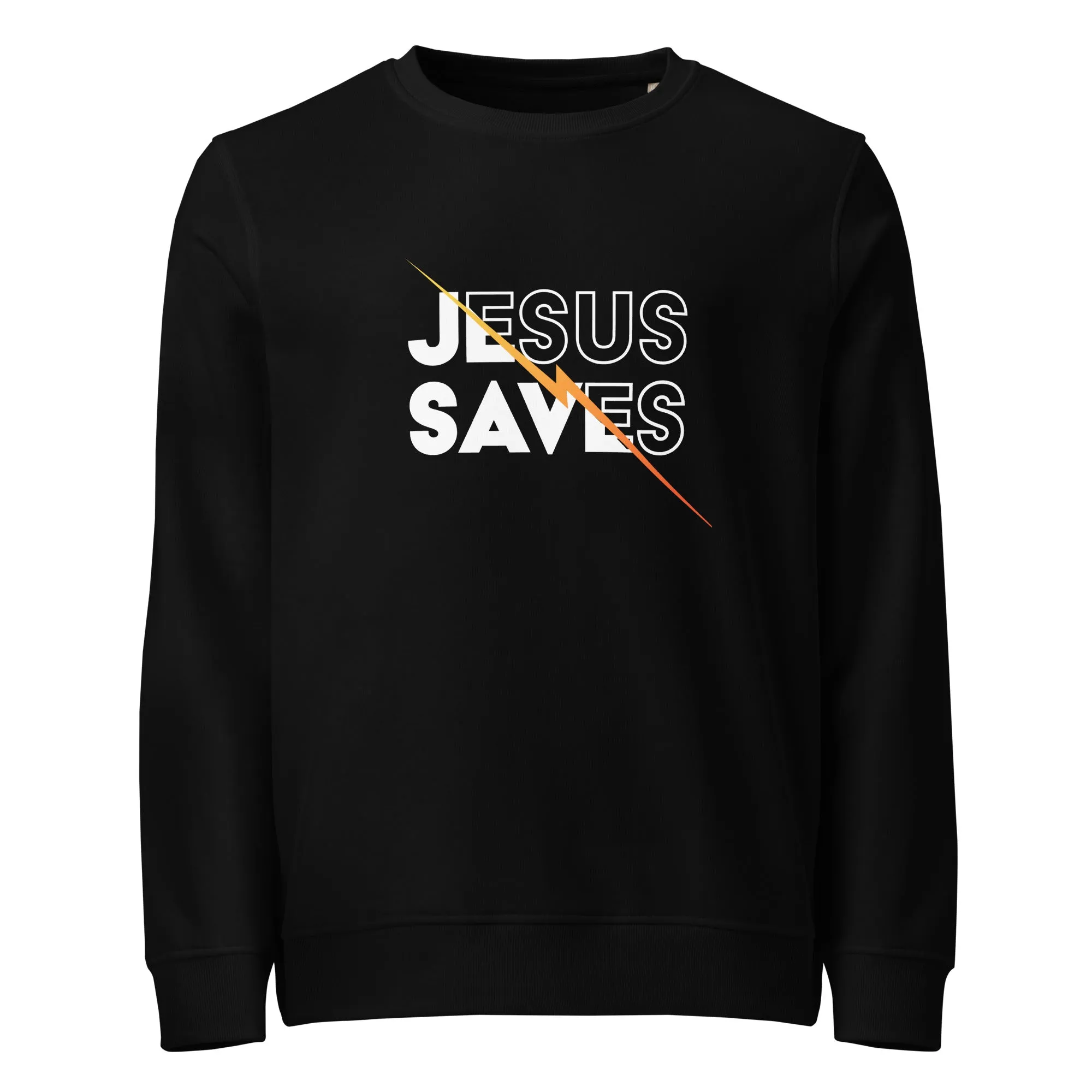 Jesus Saves Graphics Men Organic Sweatshirt