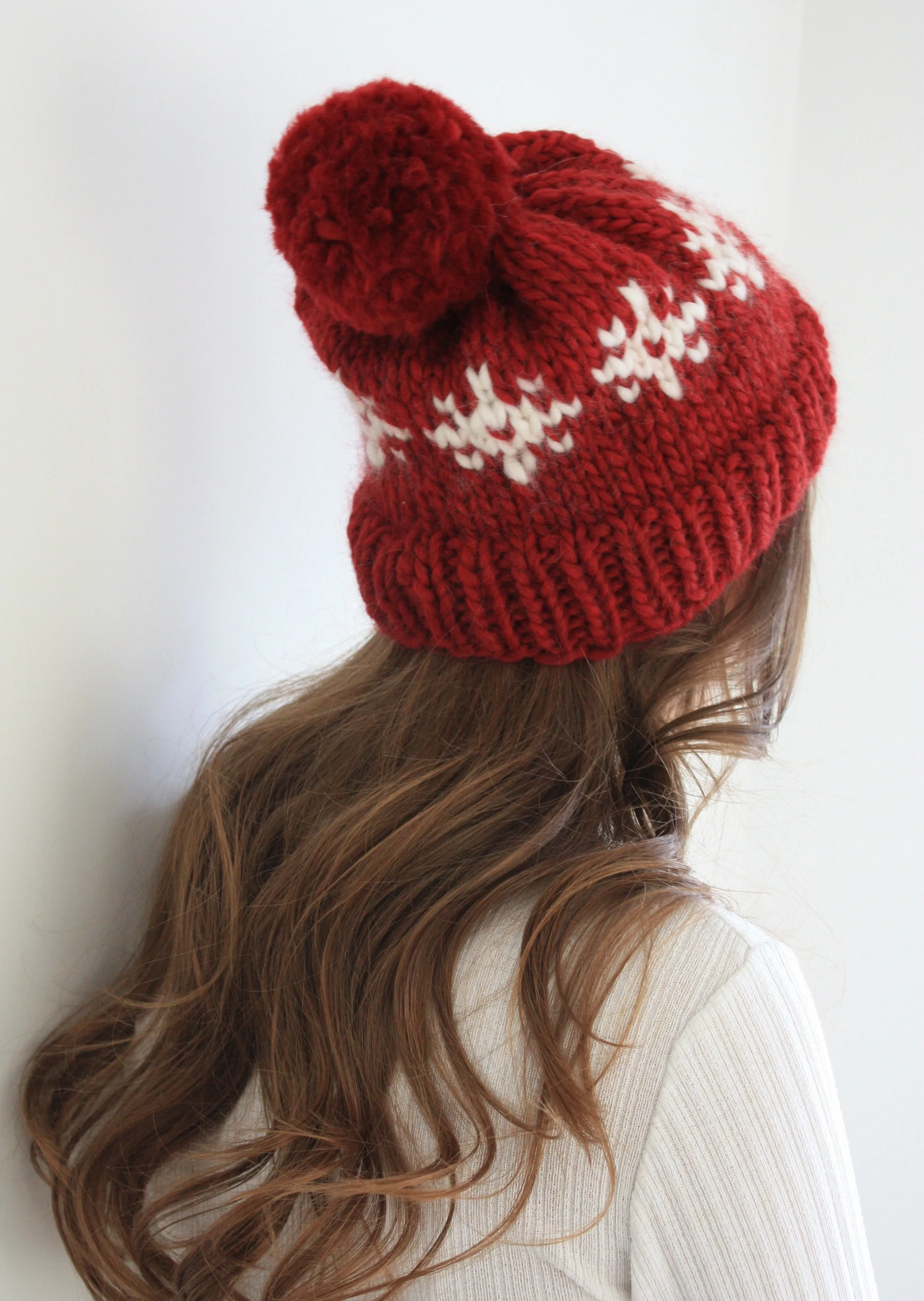 Knitting Pattern - Frostblomst Chunky Colourwork Hat