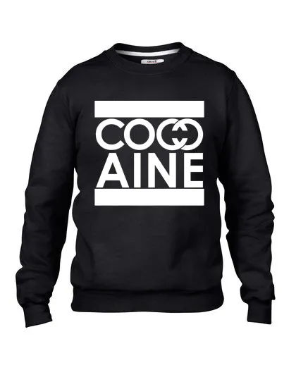 LADIES COCAINE WHITE CREWNECK