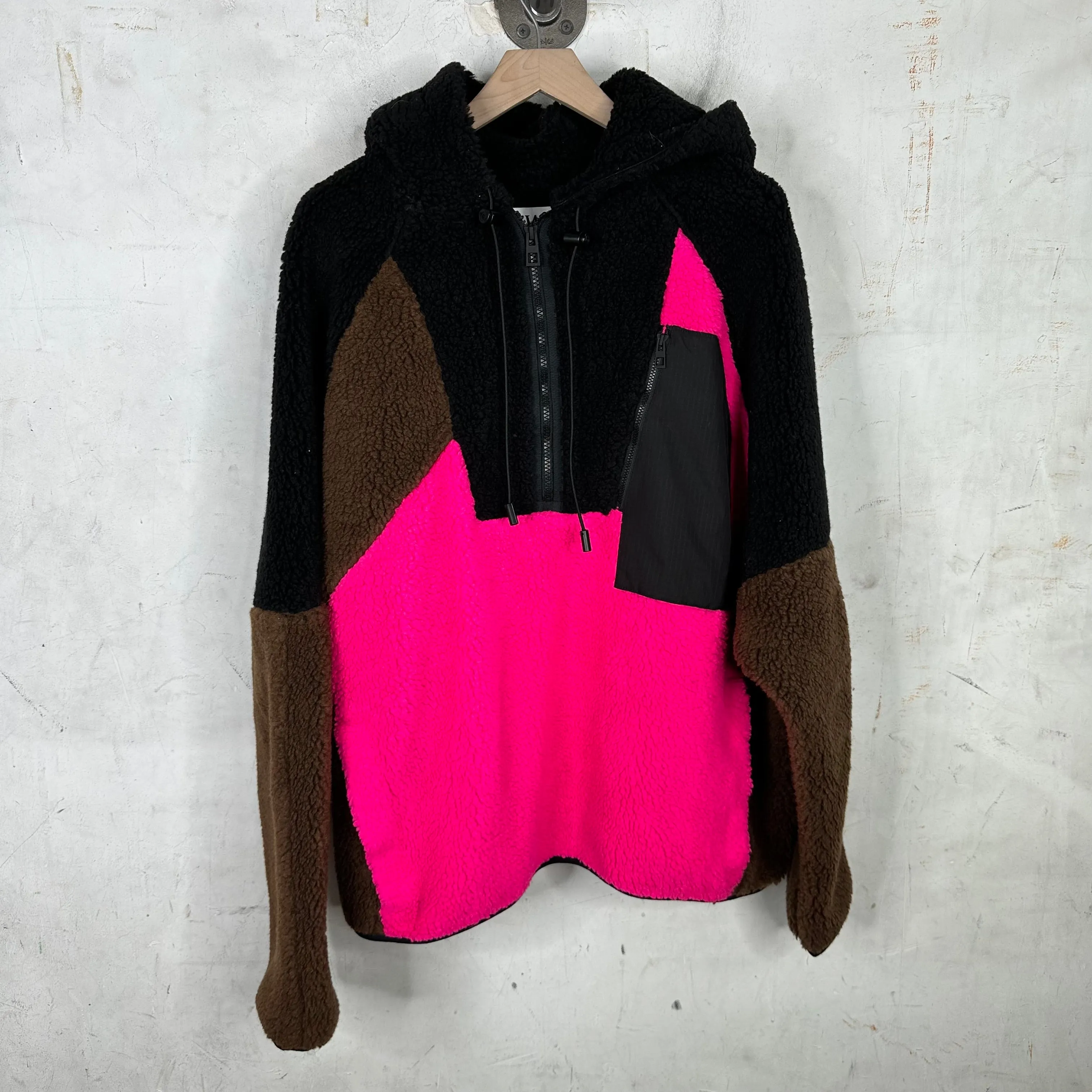 Loewe Paneled Quarter Zip Fleece Jacket