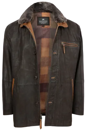 Maverick's Chocolate Lambskin Leather Jacket