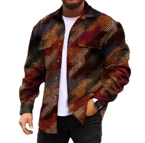 MEN'S FASHIONABLE CASUAL CORDUROY JACKET 76964670YM