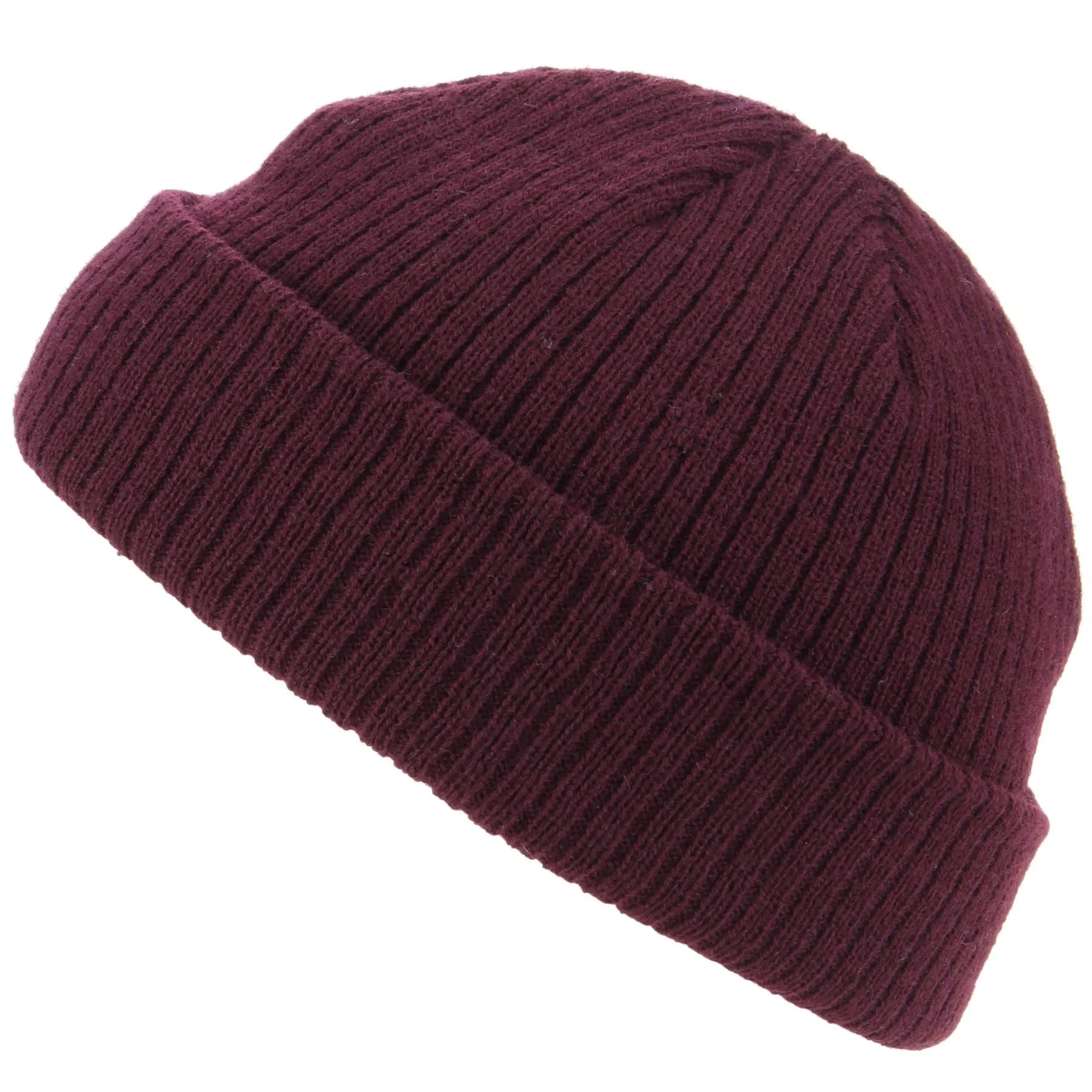 Mini Fisherman's Beanie Hat - Maroon