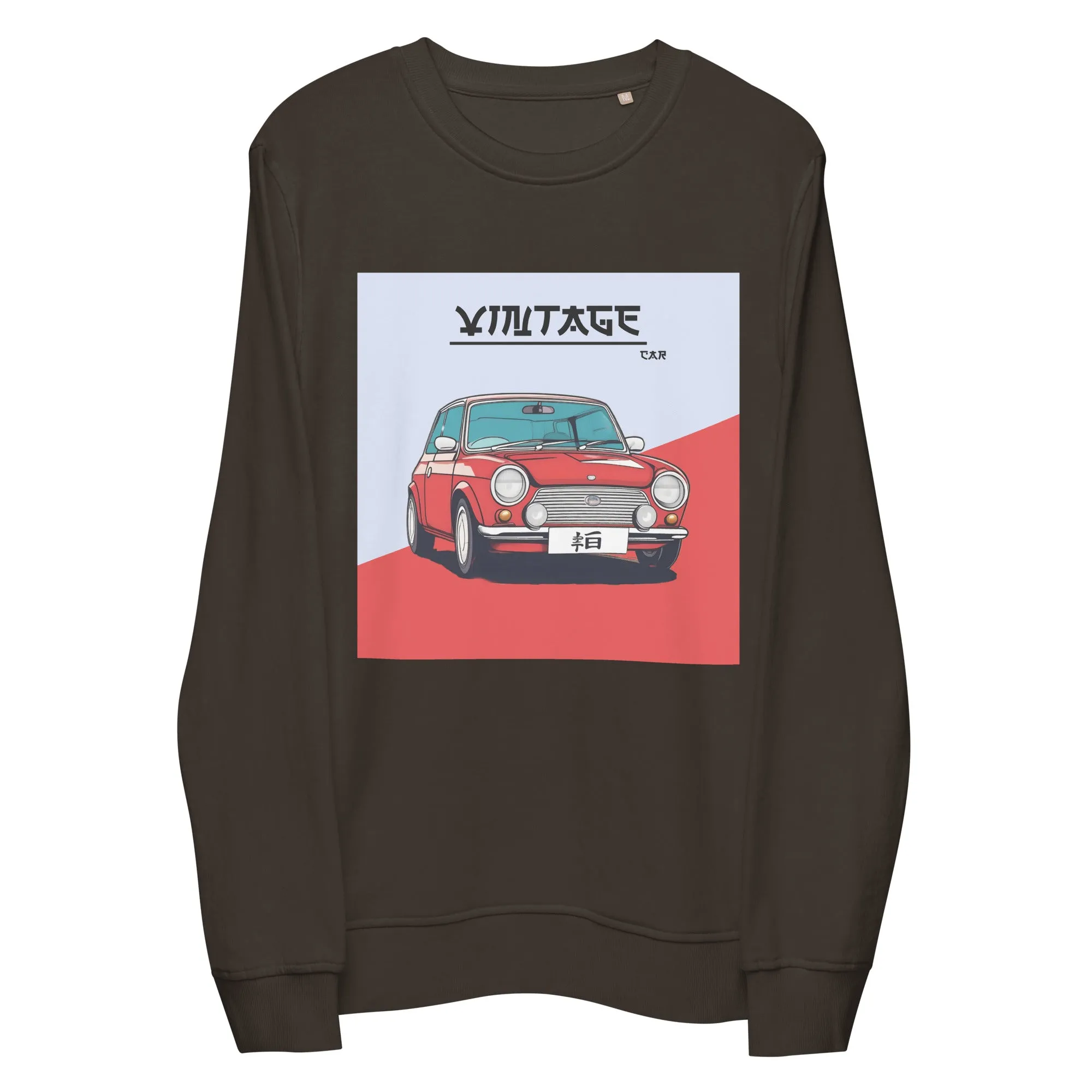 Mr Bean Car Vintage Graphic Men Organic Sweatshirt