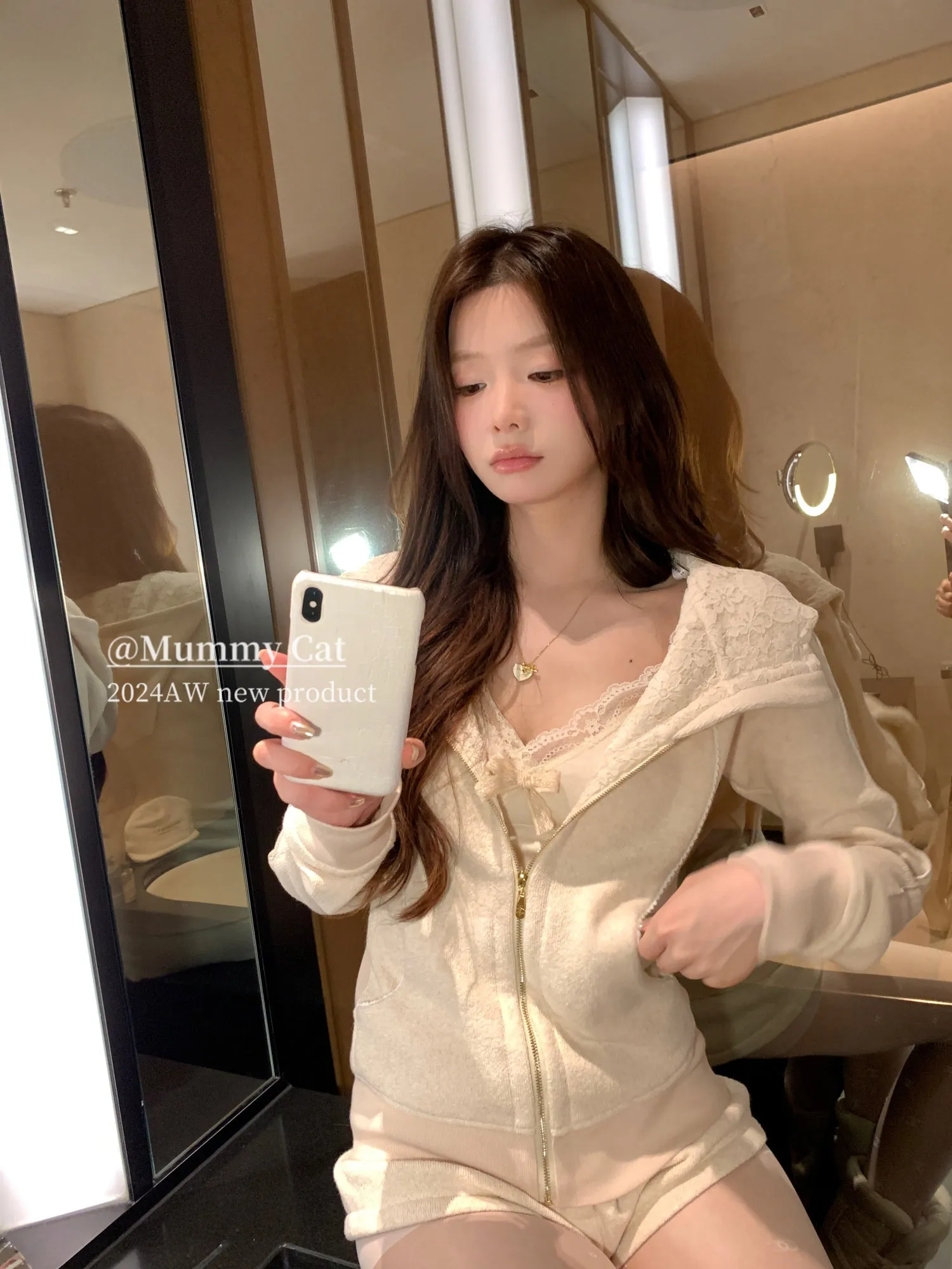 [Mummy Cat] My Spoiled Angel Slim Fit Sporty Hoodie Set