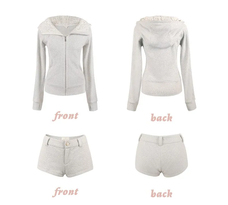 [Mummy Cat] My Spoiled Angel Slim Fit Sporty Hoodie Set