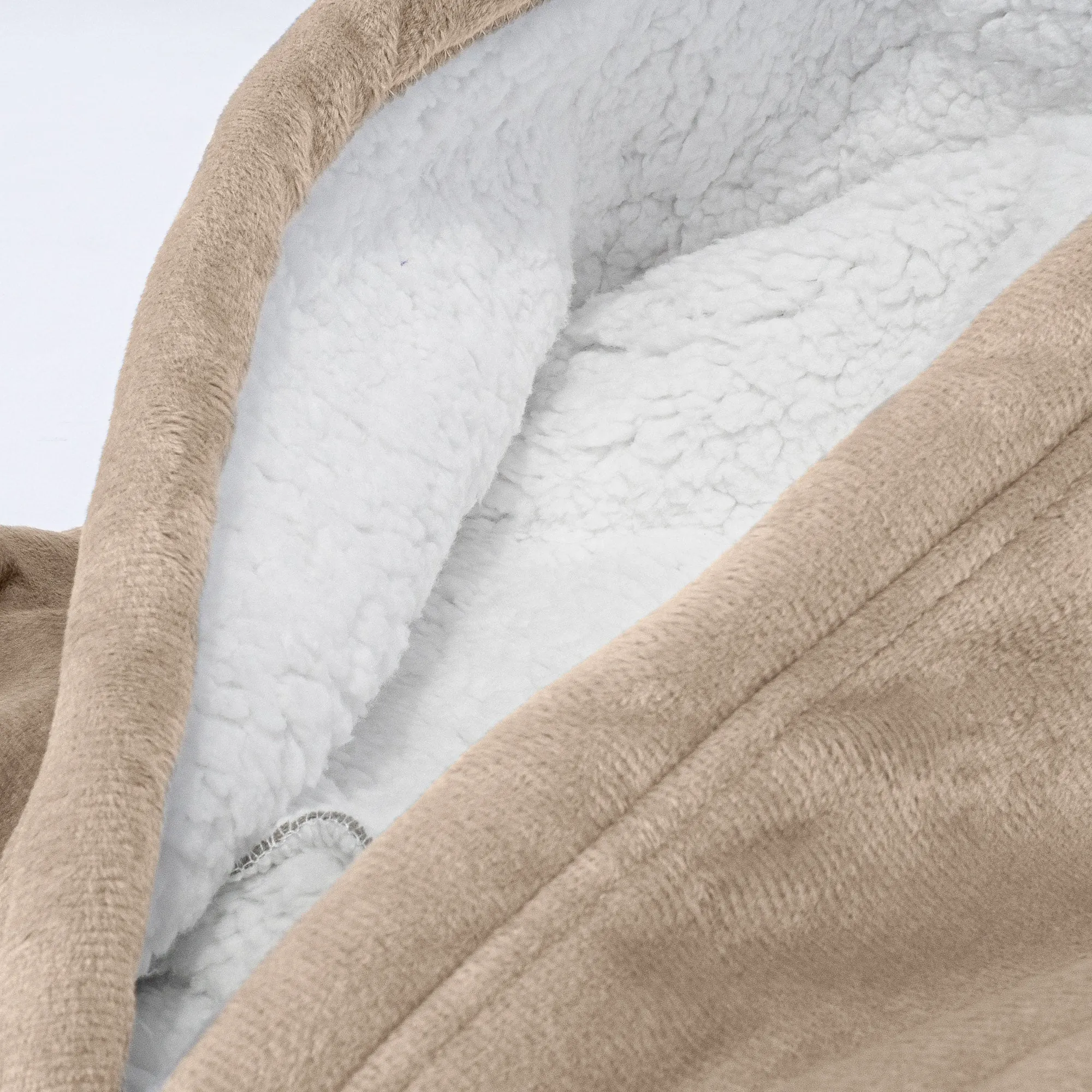 Oversized Hoodie Blanket Sweatshirt for Men or Women - Minky Cream / Mink