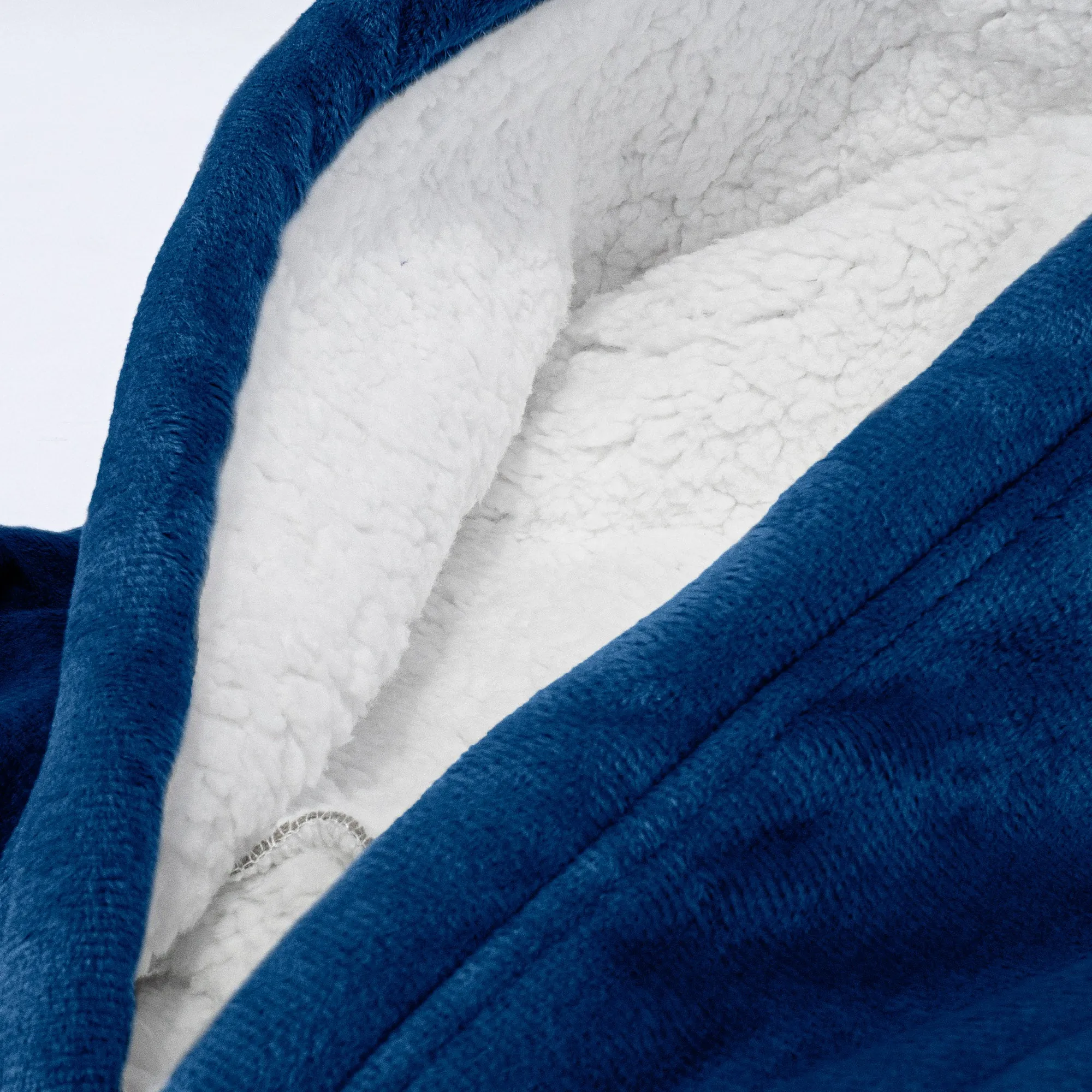 Oversized Hoodie Blanket Sweatshirt for Men or Women - Minky Dark Blue