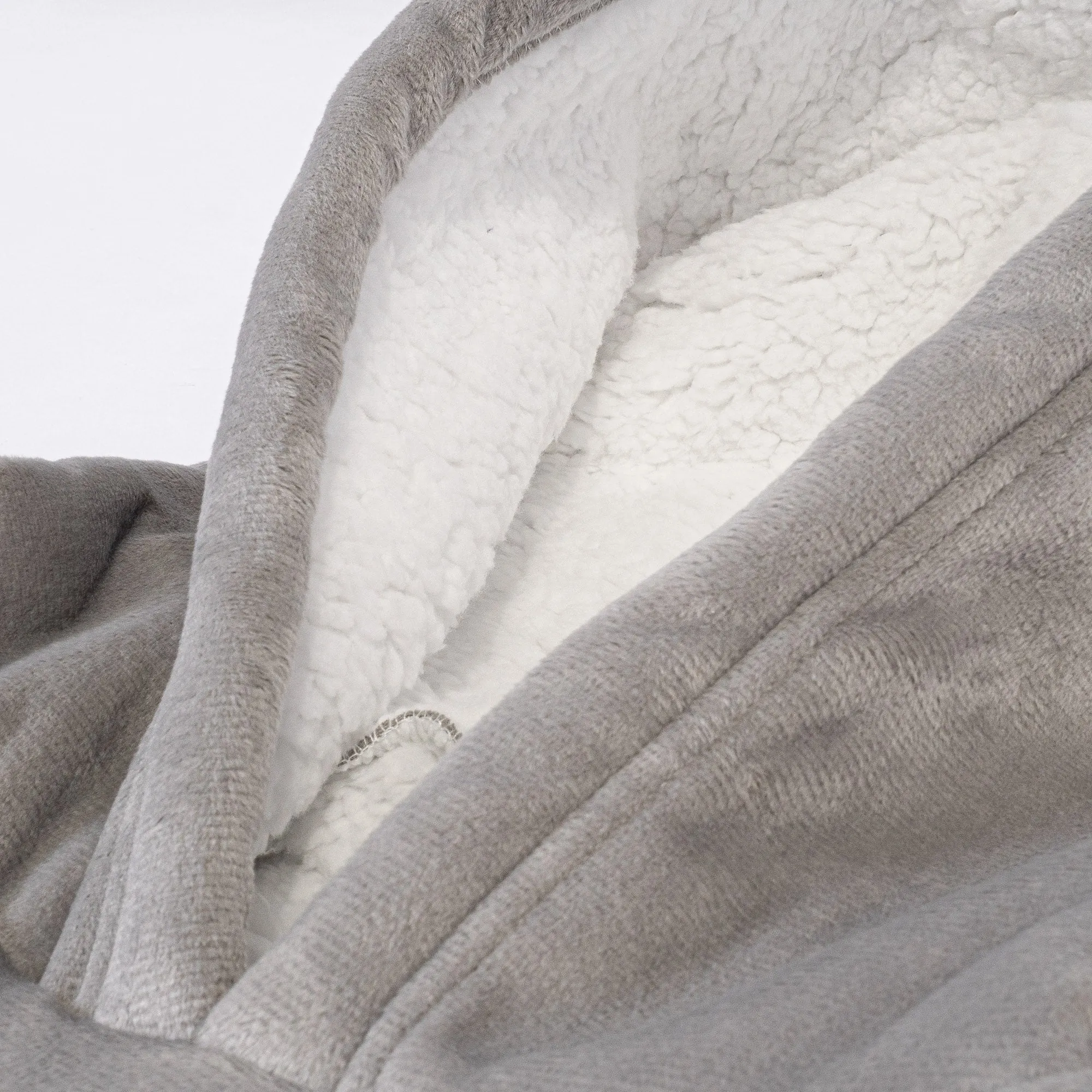 Oversized Hoodie Blanket Sweatshirt for Men or Women - Minky Grey