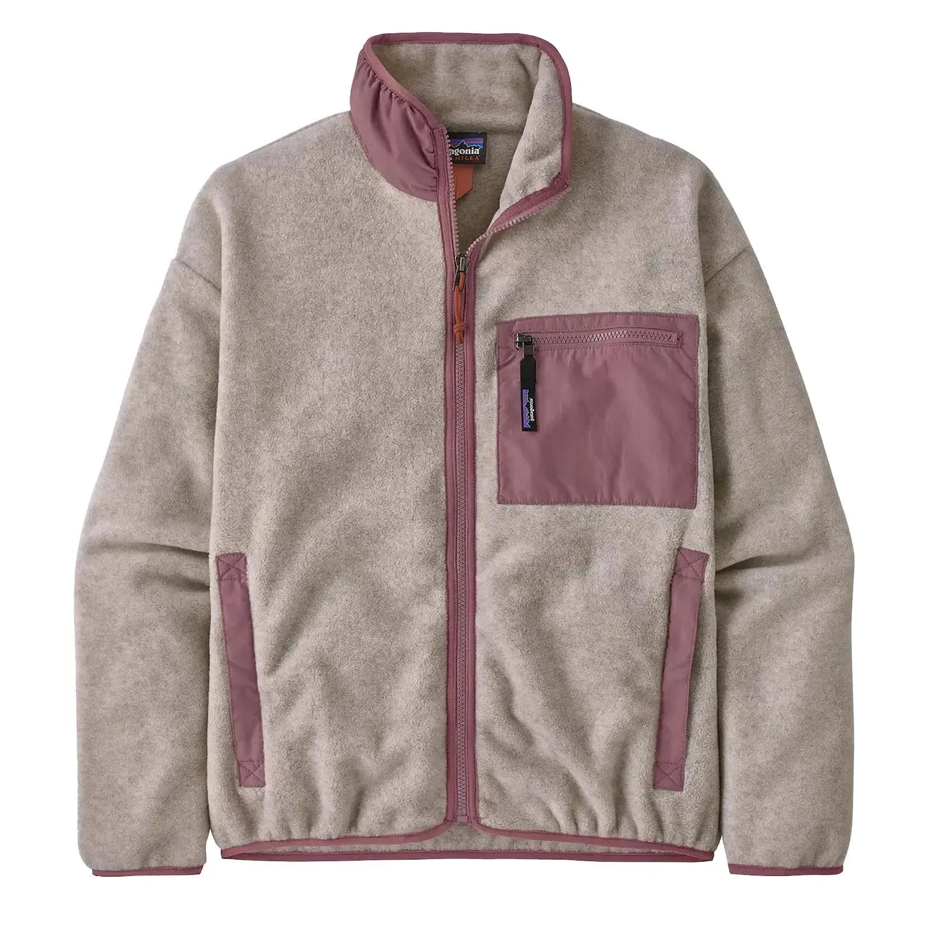 Patagonia Womens Synch Fleece Jacket Oatmeal Heather / Evening Mauve