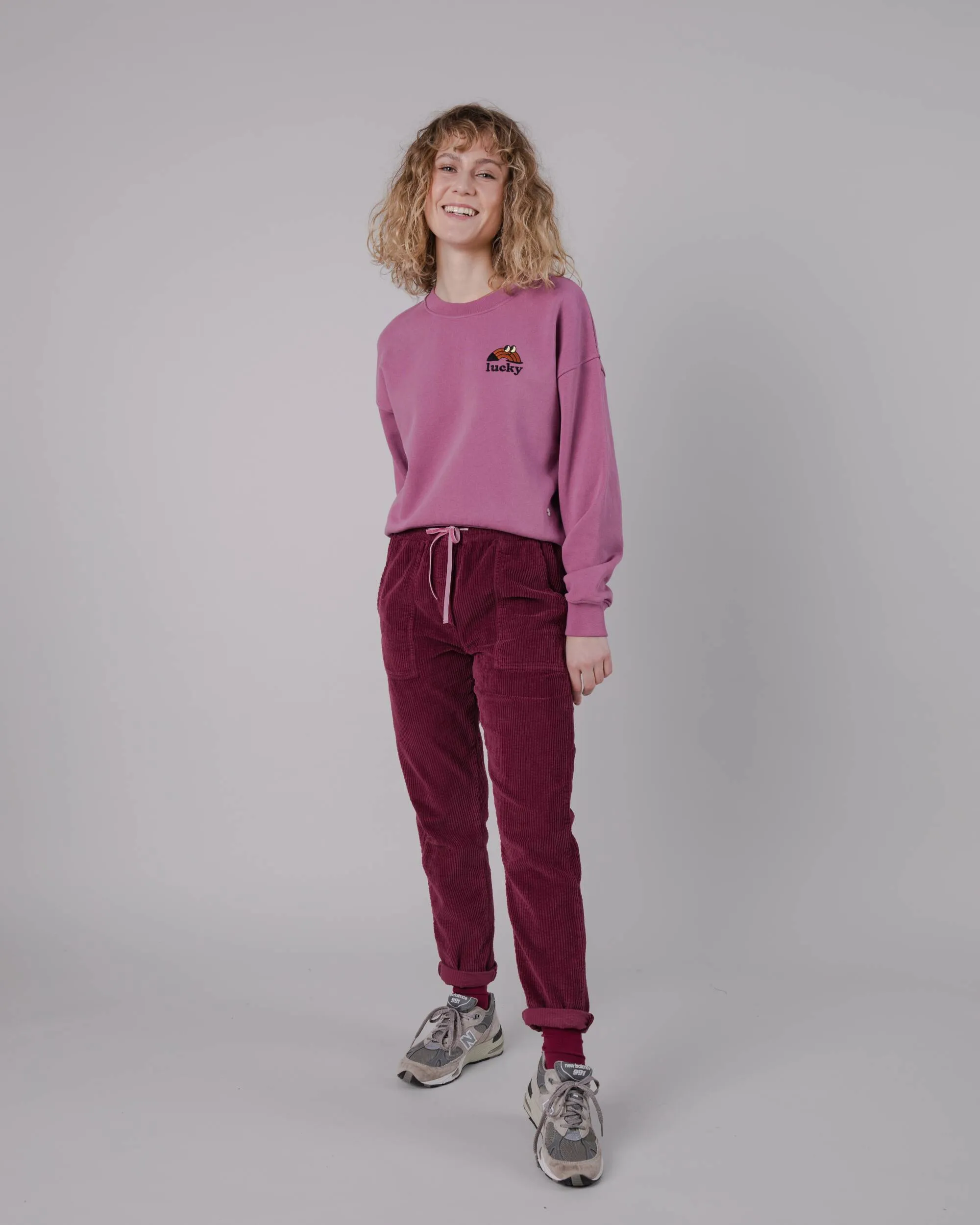 Patch Pocket Corduroy Pants Prune