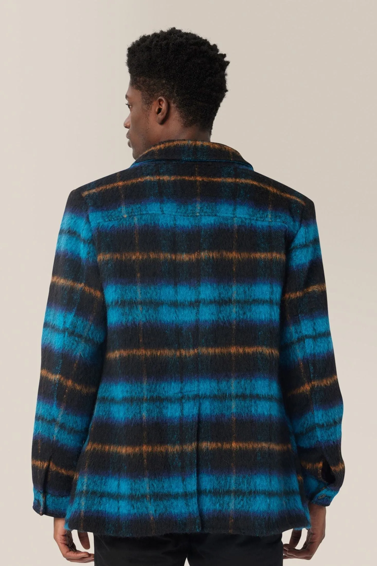 Plaid Wool Coat | Recycled Polyester