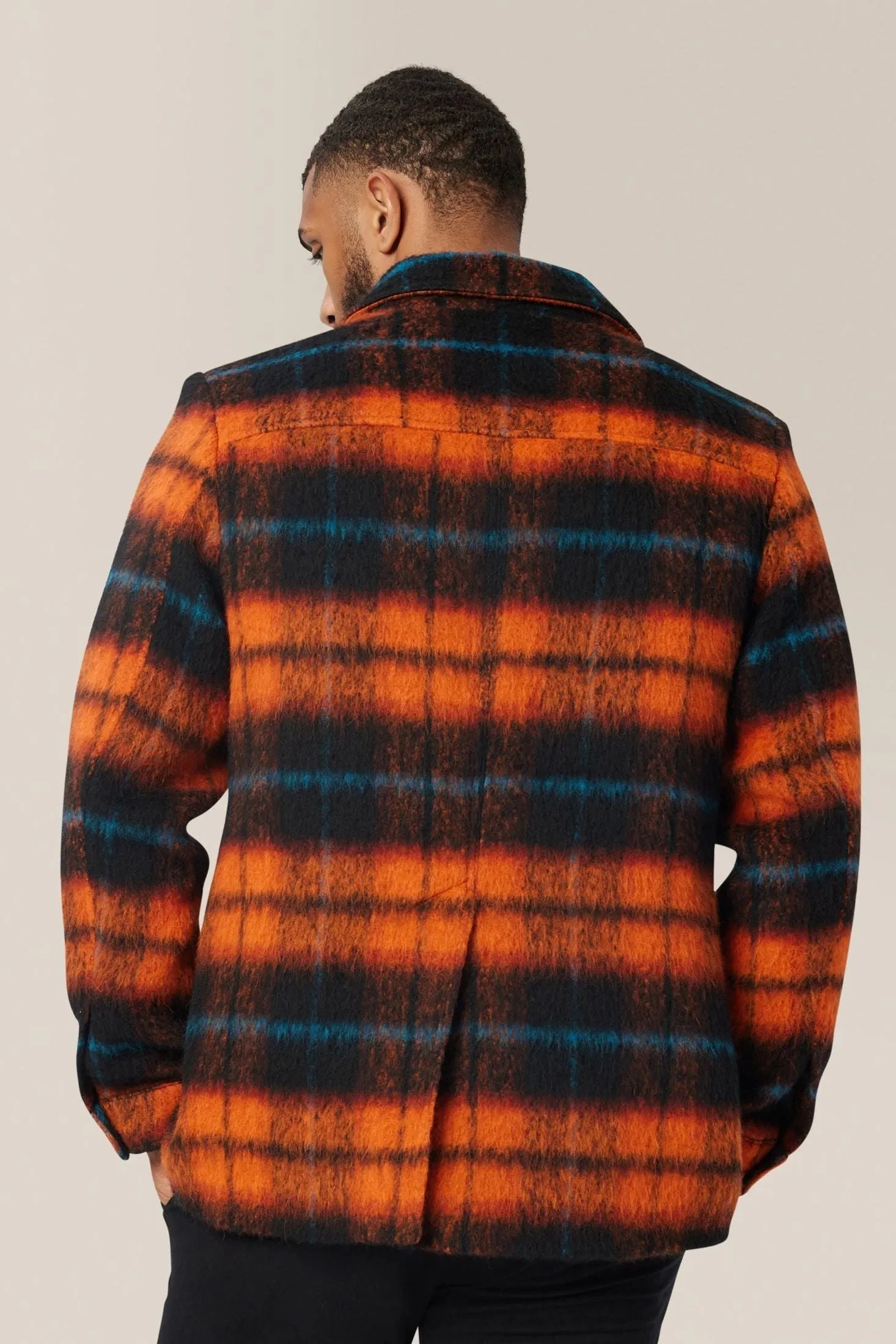 Plaid Wool Coat | Recycled Polyester