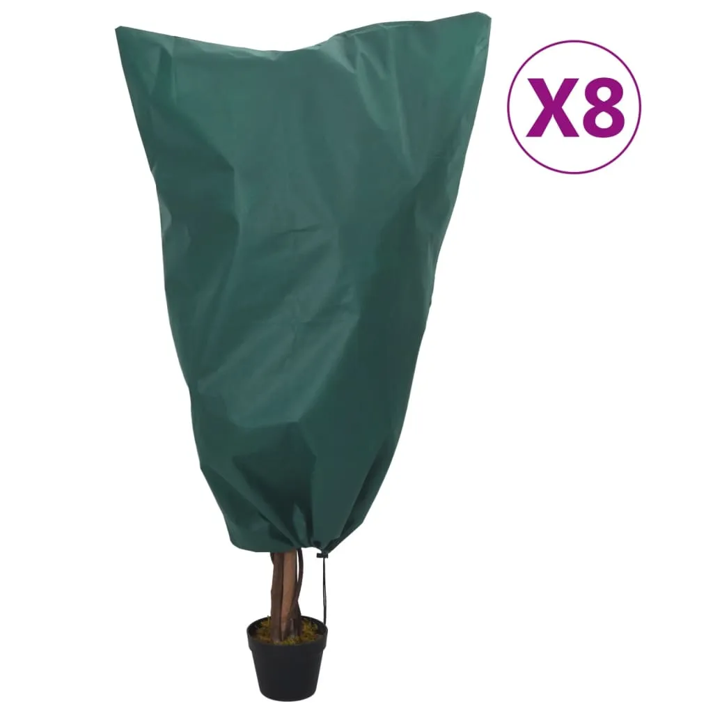 Plant Fleece Covers with Drawstring 8 pcs 70 g/m² 0.8x1 m