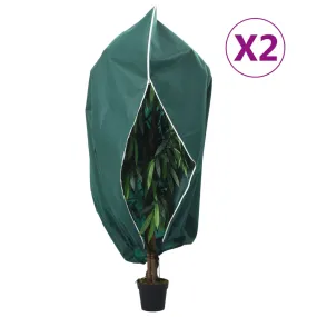 Plant Fleece Covers with Zip 2 pcs 70 g/m² 3.93x3 m