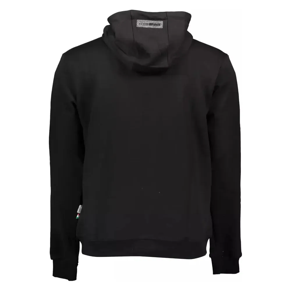 Plein Sport "Black Cotton Men Sweater with Hood"