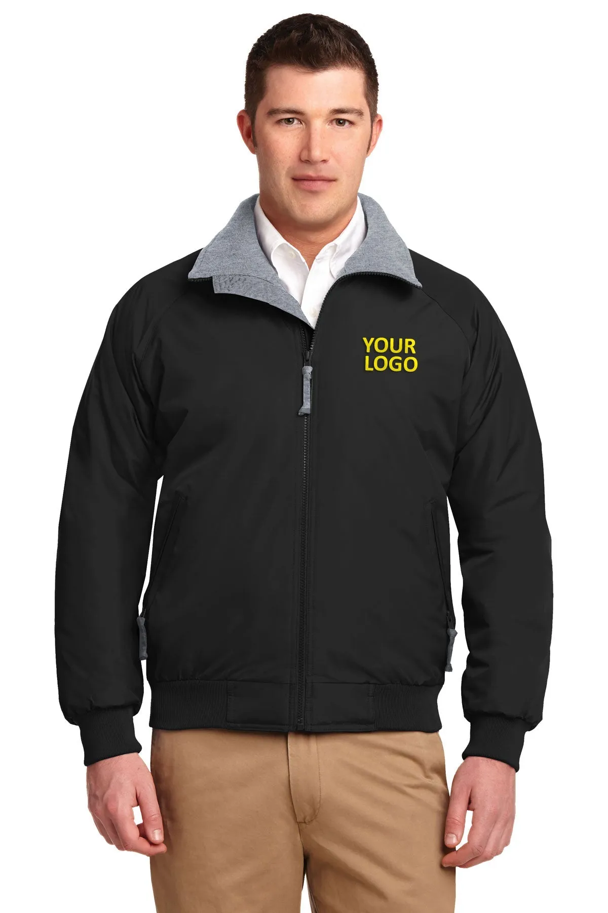 Port Authority Challenger Customized Jackets, True Black/ Grey Heather