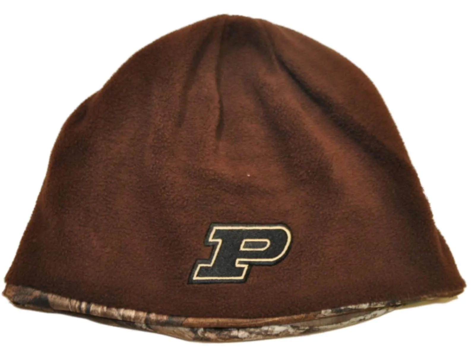 Purdue Boilermakers TOW Camo Brown Trap 1 Reversible Knit Winter Beanie Hat Cap