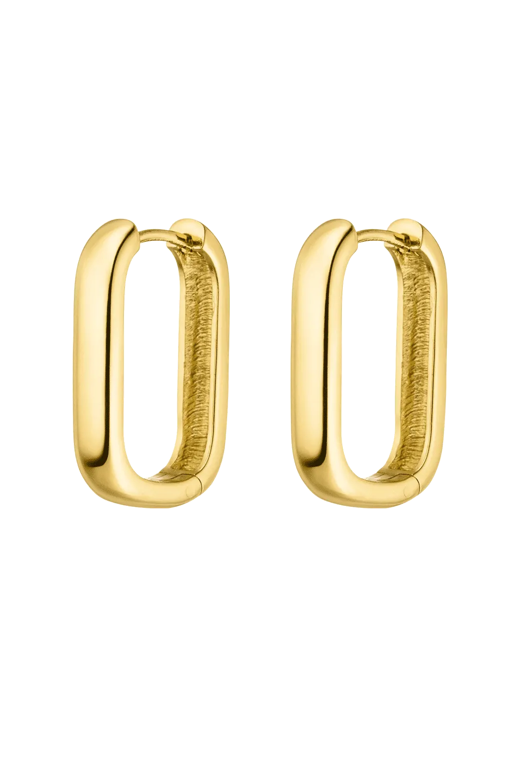 Rectangle Hoops 14K Gold Plated