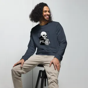 Scary Faces Halloween Graphic Men Organic Sweatshirt