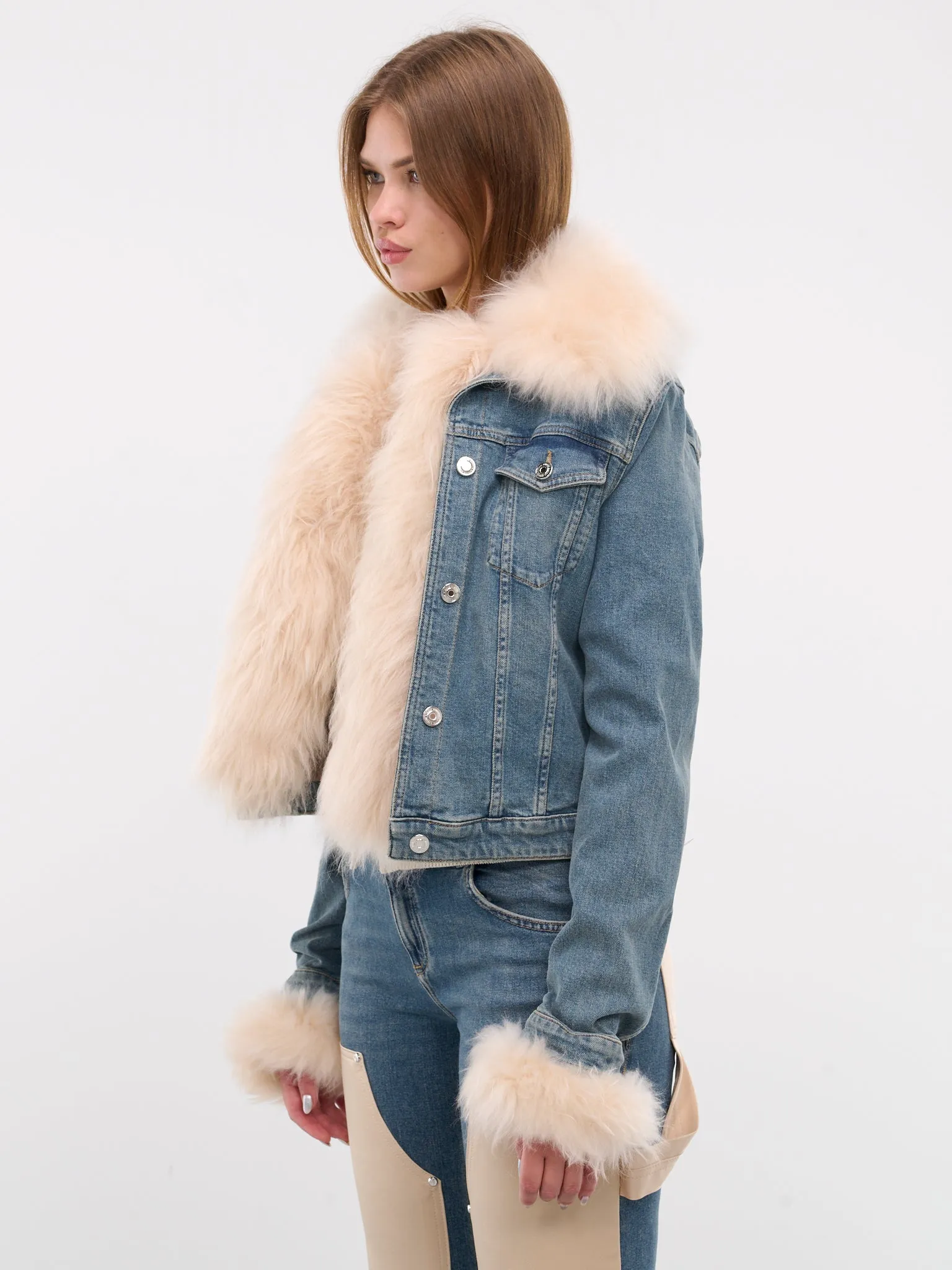 Shearling Denim Jacket (A42-2B086A-D0947-MOONLIGHT-BLU)