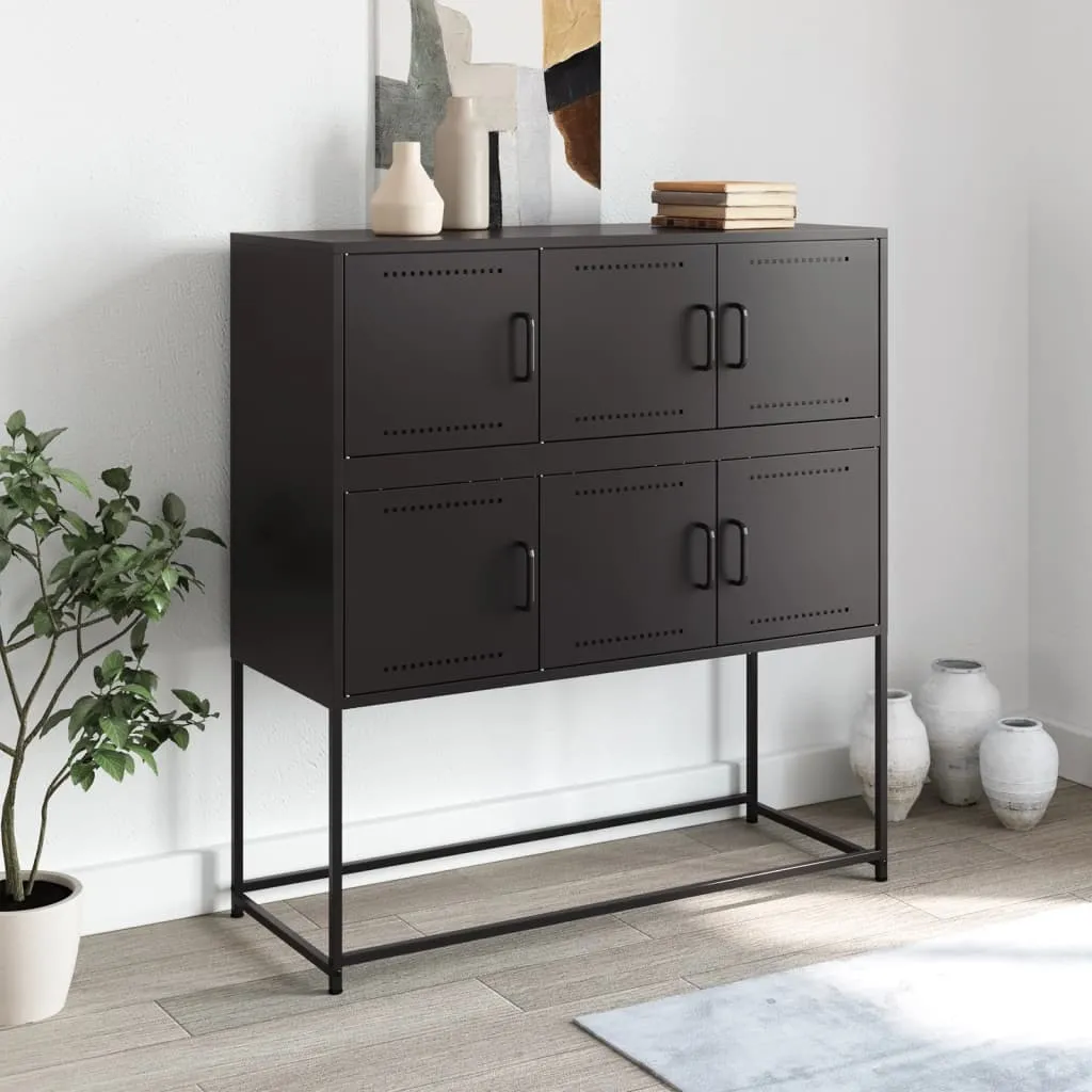 Sideboard Black 100.5x39x107 cm Cold-rolled Steel