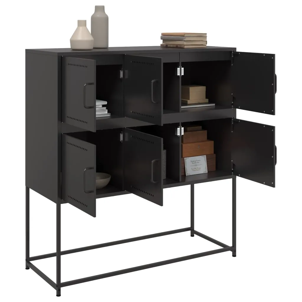 Sideboard Black 100.5x39x107 cm Cold-rolled Steel