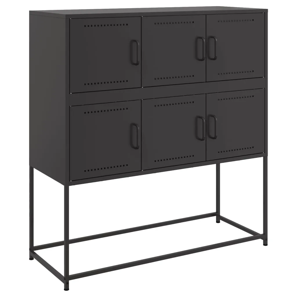 Sideboard Black 100.5x39x107 cm Cold-rolled Steel