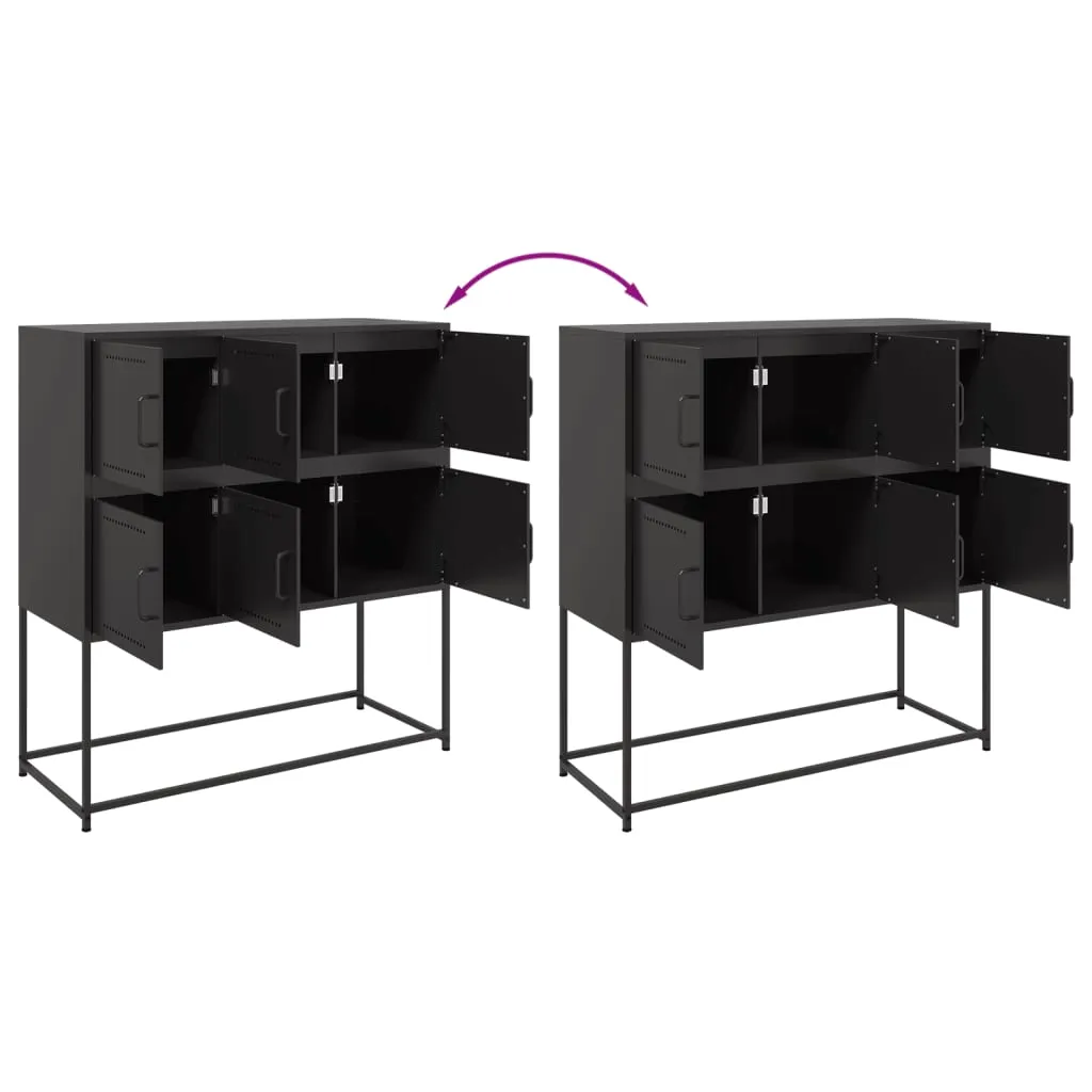 Sideboard Black 100.5x39x107 cm Cold-rolled Steel