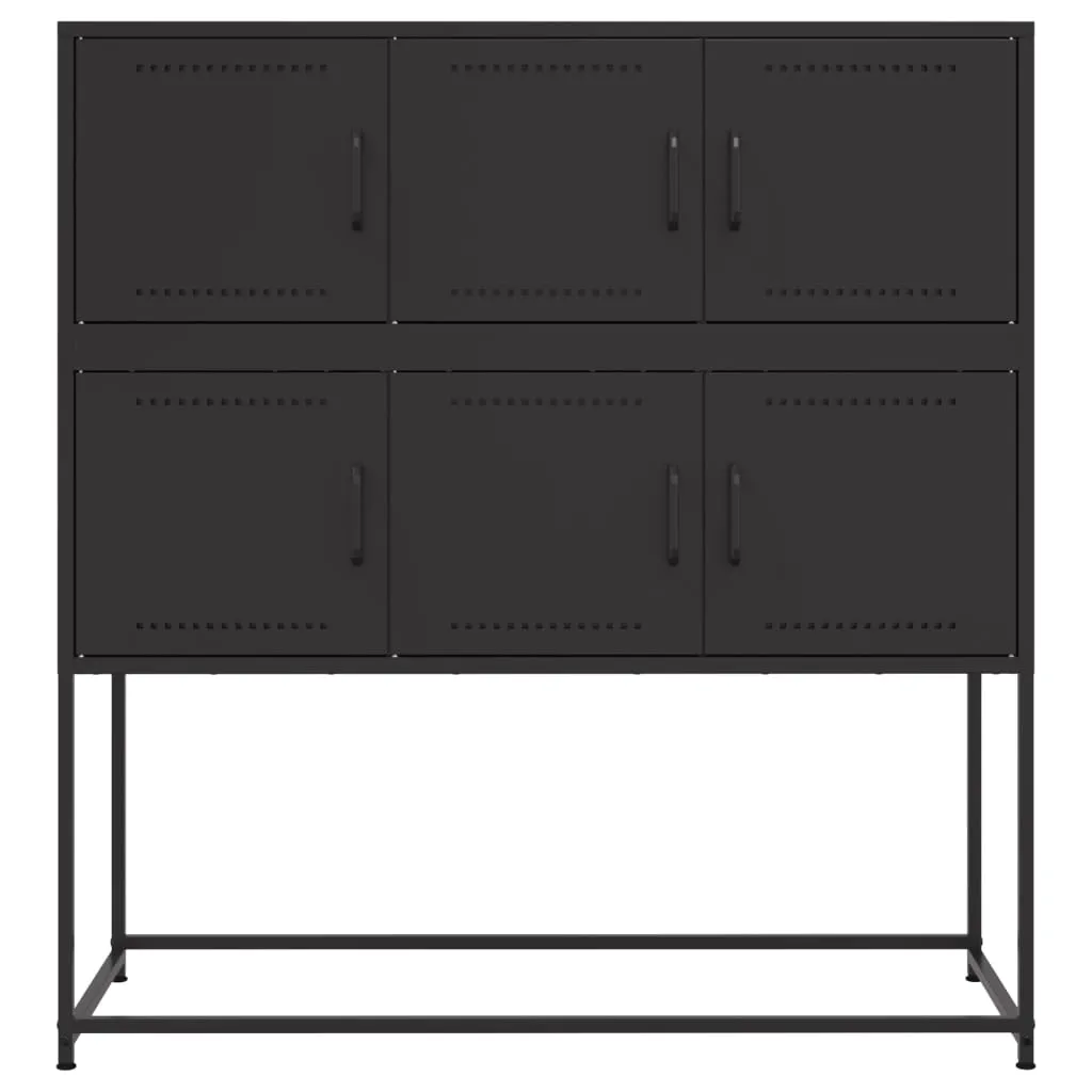 Sideboard Black 100.5x39x107 cm Cold-rolled Steel