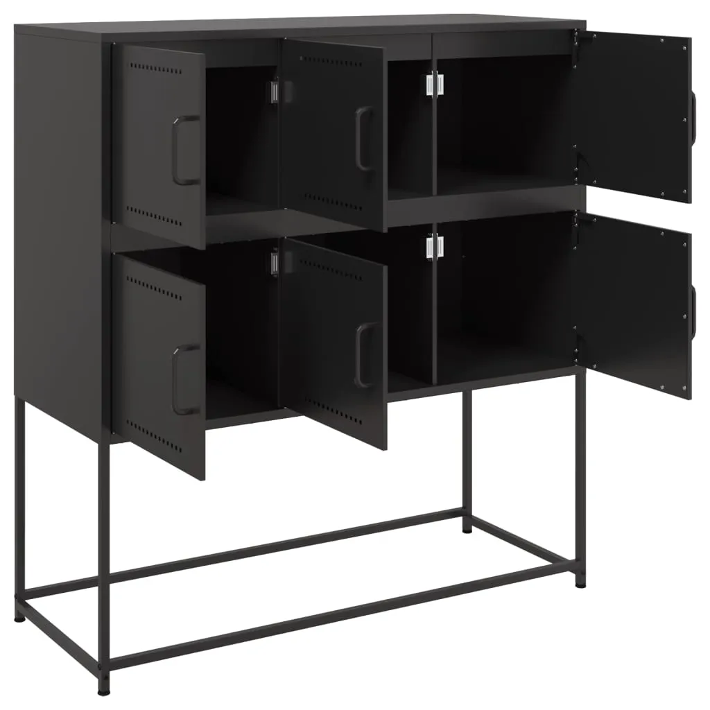 Sideboard Black 100.5x39x107 cm Cold-rolled Steel