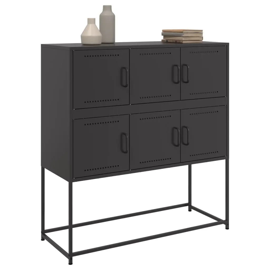 Sideboard Black 100.5x39x107 cm Cold-rolled Steel