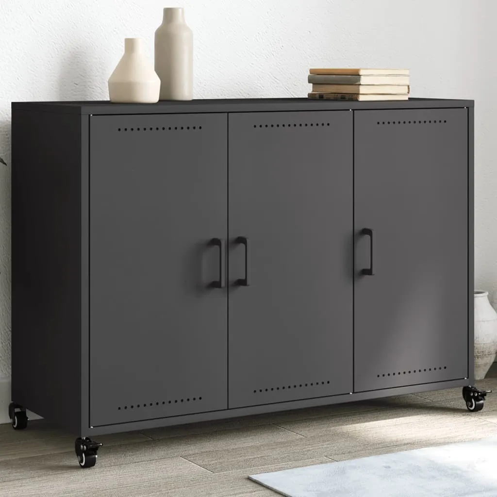 Sideboard Black 100.5x39x72 cm Cold-rolled Steel