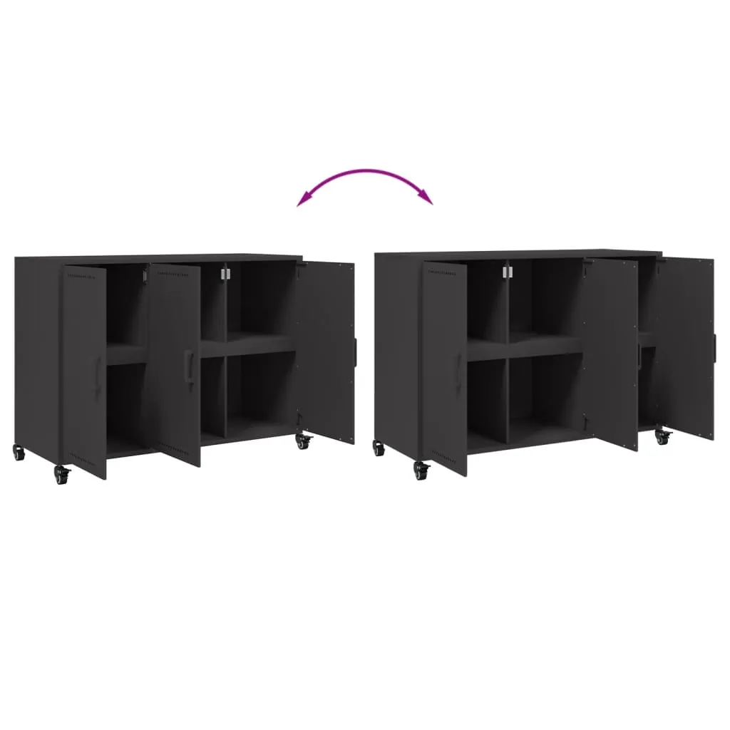 Sideboard Black 100.5x39x72 cm Cold-rolled Steel