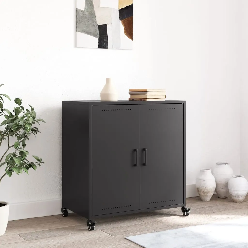 Sideboard Black 68.5x39x72 cm Cold-rolled Steel