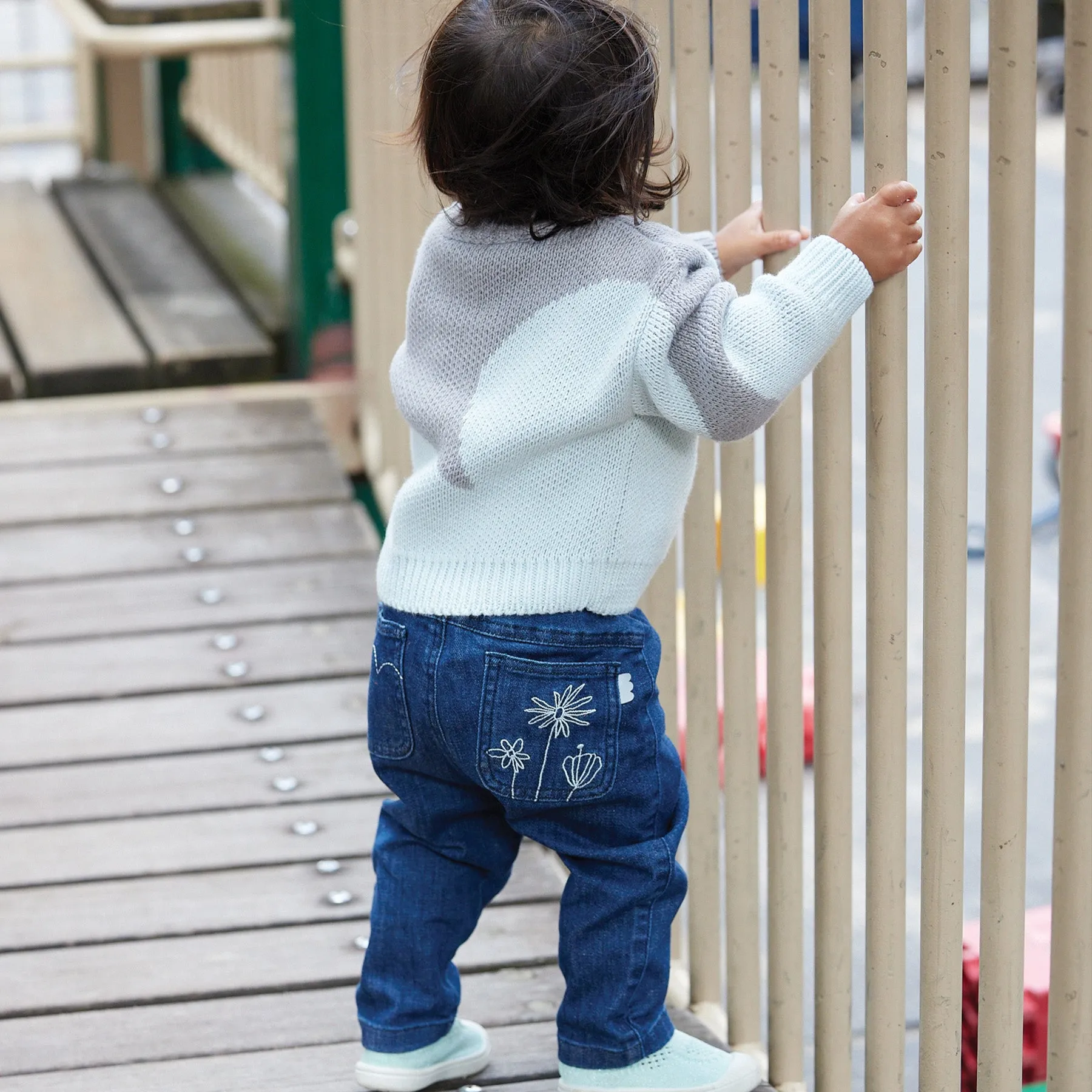 Silver Cloud Baby Sweater