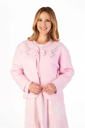 Slenderella Polar Fleece Anti Pill Tie Front Bed Jacket