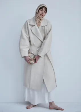 Snegurochka Wool Hemp Coat Cream White