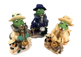 Snow Gator Plays Sax Figurine (Assorted Colors)