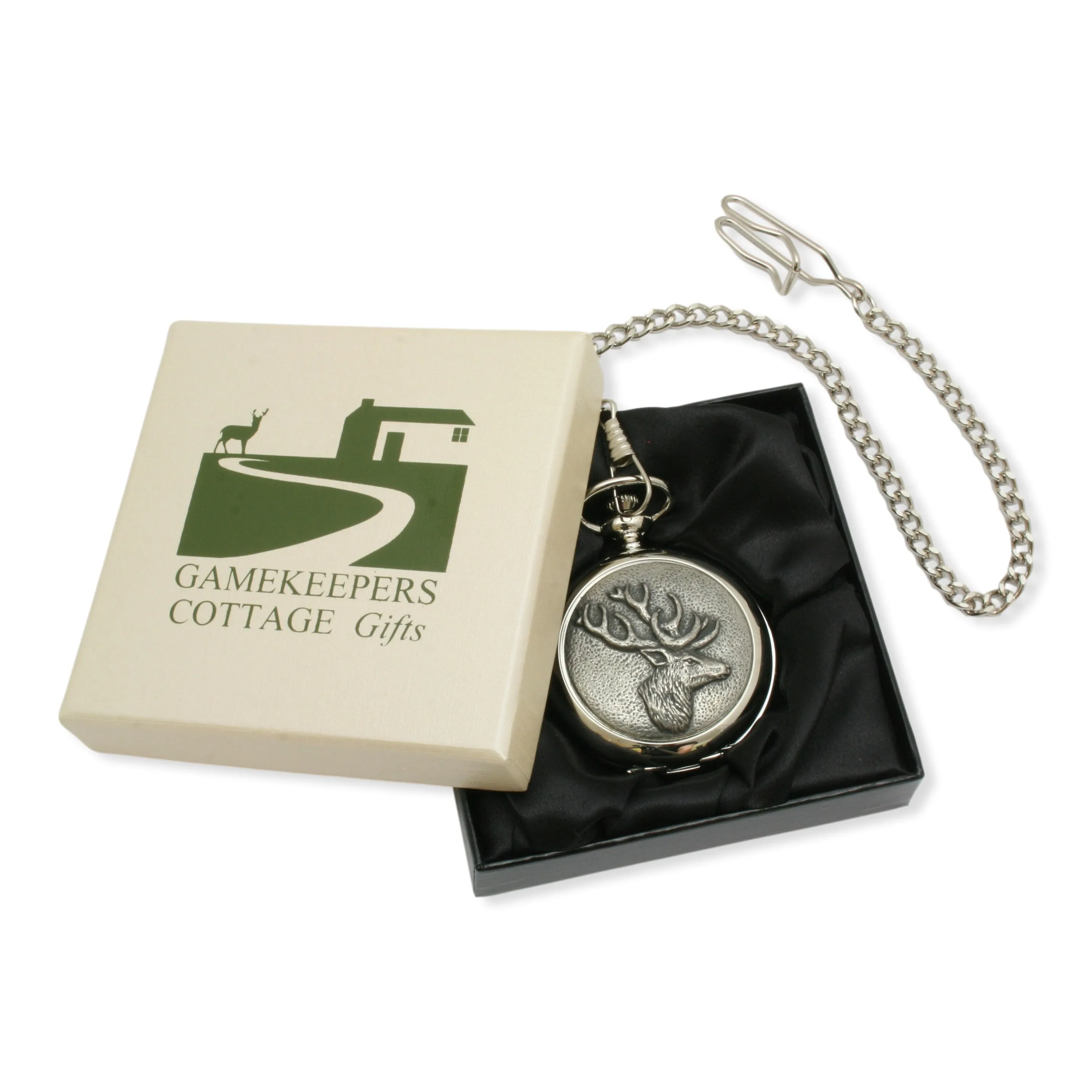 Stag Head Pocket Watch Personalised