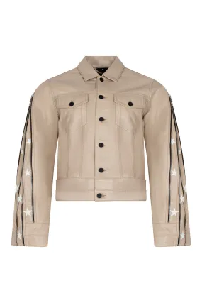 SUNSET RODEO LEATHER JACKET-BEIGE